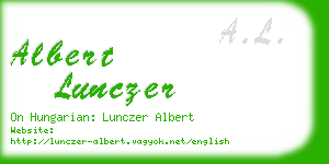 albert lunczer business card